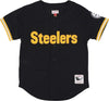 MITCHELL-&-NESS-Casacca-Bottoni-Uomo-Nfl-On-the-Clock-Mesh-Button-Front-Pitste-Black-da-uomo