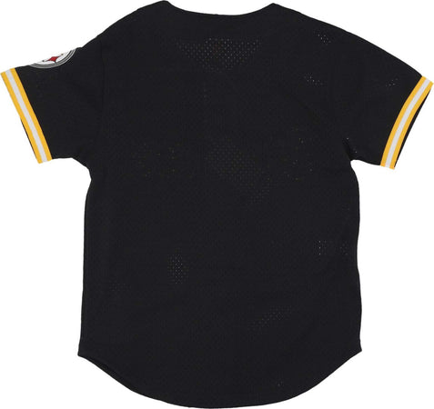 MITCHELL-&amp;-NESS-Casacca-Bottoni-Uomo-Nfl-On-the-Clock-Mesh-Button-Front-Pitste-Black-da-uomo