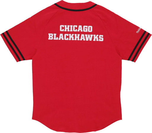 MITCHELL-&amp;-NESS-Casacca-Bottoni-Uomo-Nhl-Fashion-Cotton-Button-Front-Current-Logo-Chibla-Original-Team-Colors-da-uomo