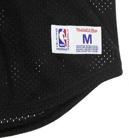 MITCHELL-&amp;-NESS-Casacca-Bottoni-Uomo-Seasoned-Pro-Mesh-Button-Front-Bronet-Nero-da-uomo
