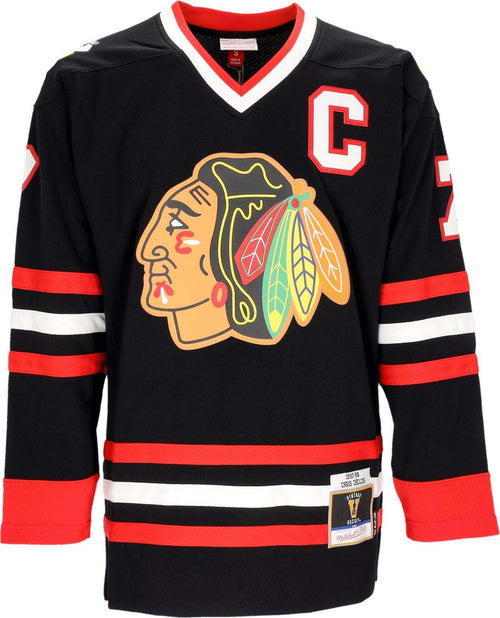 MITCHELL-&-NESS-Casacca-Hockey-Uomo-Nhl-Dark-Alternate-Jersey-1997-No-7-Chelios-Chibla-Original-Team-Colors-da-uomo