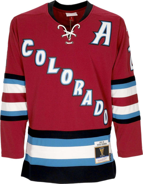 MITCHELL-&-NESS-Casacca-Hockey-Uomo-Nhl-Dark-Alternate-Jersey-2001-No-21-Forsberg-Colava-Original-Team-Colors-da-uomo