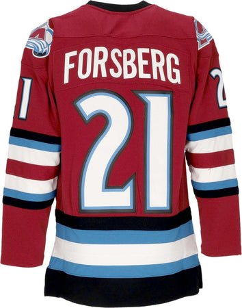 MITCHELL-&amp;-NESS-Casacca-Hockey-Uomo-Nhl-Dark-Alternate-Jersey-2001-No-21-Forsberg-Colava-Original-Team-Colors-da-uomo
