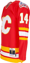 MITCHELL-&-NESS-Casacca-Hockey-Uomo-Nhl-Dark-Jersey-1988-No-14-Fleury-Calfla-Red-da-uomo