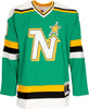 MITCHELL-&amp;-NESS-Casacca-Hockey-Uomo-Nhl-Dark-Jersey-1989-No-9-Modano-Minsta-Green-da-uomo