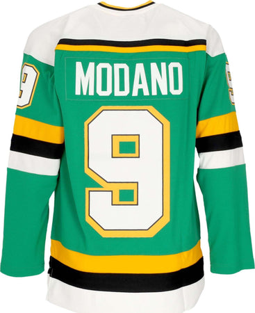 MITCHELL-&amp;-NESS-Casacca-Hockey-Uomo-Nhl-Dark-Jersey-1989-No-9-Modano-Minsta-Green-da-uomo