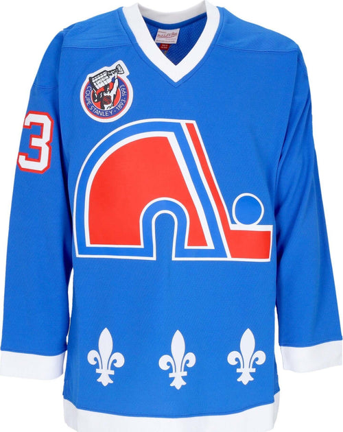MITCHELL-&-NESS-Casacca-Hockey-Uomo-Nhl-Dark-Jersey-1992-No-13-Sundin-Quenor-Blue-da-uomo