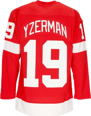 MITCHELL-&amp;-NESS-Casacca-Hockey-Uomo-Nhl-Dark-Jersey-1996-No-19-Yzerman-Detwin-Scarlet-da-uomo