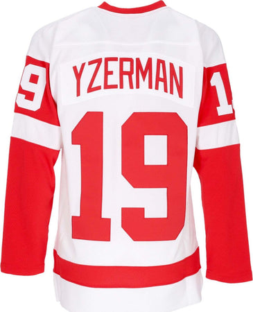 MITCHELL-&amp;-NESS-Casacca-Hockey-Uomo-Nhl-White-Jersey-1983-No-19-Steve-Yzerman-Detwin-Original-Team-Colors-da-uomo