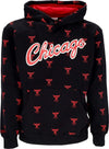 MITCHELL-&-NESS-Felpa-Cappuccio-Uomo-Nba-Aop-Fleece-Hoodie-Chibul-Black-da-uomo