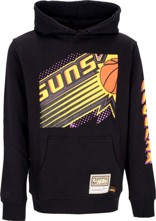 MITCHELL-&-NESS-Felpa-Cappuccio-Uomo-Nba-Big-Face-7.0-Hoodie-Phosun-Black-da-uomo
