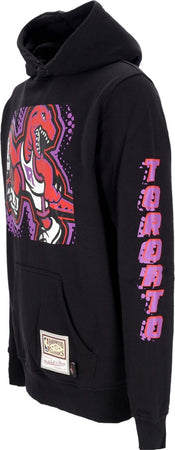 MITCHELL-&amp;-NESS-Felpa-Cappuccio-Uomo-Nba-Big-Face-7.0-Hoodie-Torrap-Black-da-uomo