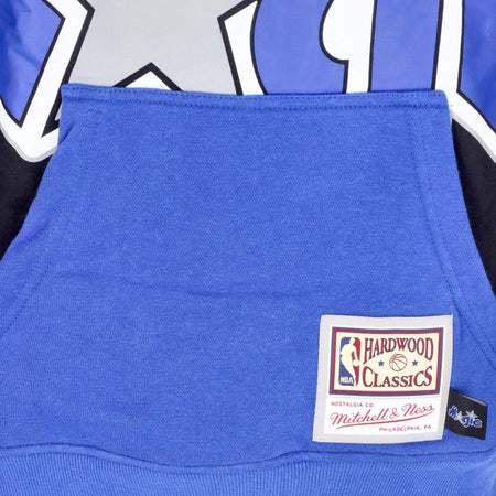 MITCHELL-&amp;-NESS-Felpa-Cappuccio-Uomo-Nba-Big-Face-Hoodie-5.0-Hardwood-Classics-Orlmag-Black-da-uomo