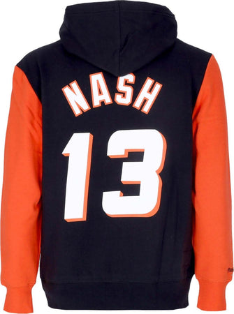 MITCHELL-&amp;-NESS-Felpa-Cappuccio-Uomo-Nba-Fashion-Fleece-Hoodie-1996-No-13-Steve-Nash-Hardwood-Classics-Phosun-Original-Team-Colors-da-uomo