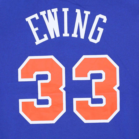 MITCHELL-&amp;-NESS-Felpa-Cappuccio-Uomo-Nba-Fashion-Fleece-Hoodie-1996-No-33-Patrick-Ewing-Hardwood-Classics-Neykni-Original-Team-Colors-da-uomo
