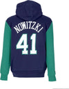 MITCHELL-&-NESS-Felpa-Cappuccio-Uomo-Nba-Fashion-Fleece-Hoodie-1998-No-41-Dirk-Nowitzki-Hardwood-Classics-Dalmav-Original-Team-Colors-da-uomo