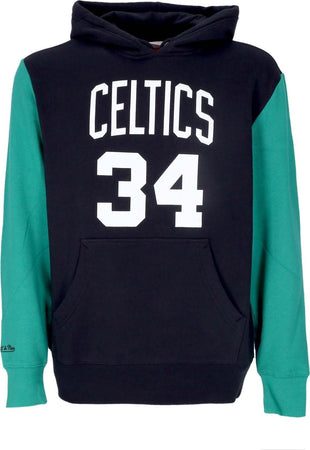 MITCHELL-&amp;-NESS-Felpa-Cappuccio-Uomo-Nba-Fashion-Fleece-Hoodie-2008-No-34-Paul-Pierce-Hardwood-Classics-Boscel-Original-Team-Colors-da-uomo