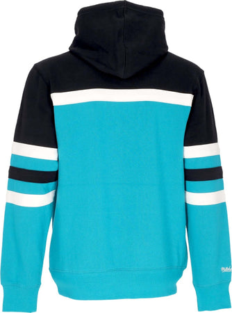 MITCHELL-&amp;-NESS-Felpa-Cappuccio-Uomo-Nba-Head-Coach-Hoodie-Chahor-Original-Team-Colors-da-uomo