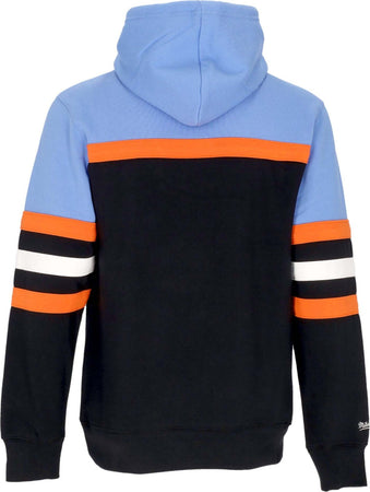 MITCHELL-&amp;-NESS-Felpa-Cappuccio-Uomo-Nba-Head-Coach-Hoodie-Clecav-Original-Team-Colors-da-uomo