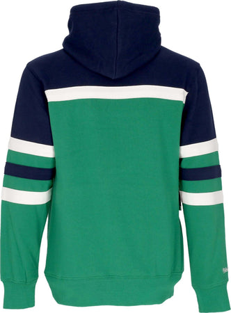 MITCHELL-&amp;-NESS-Felpa-Cappuccio-Uomo-Nba-Head-Coach-Hoodie-Dalmav-Original-Team-Colors-da-uomo