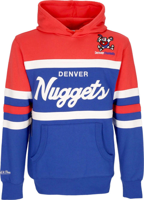 MITCHELL-&-NESS-Felpa-Cappuccio-Uomo-Nba-Head-Coach-Hoodie-Dennug-Original-Team-Colors-da-uomo