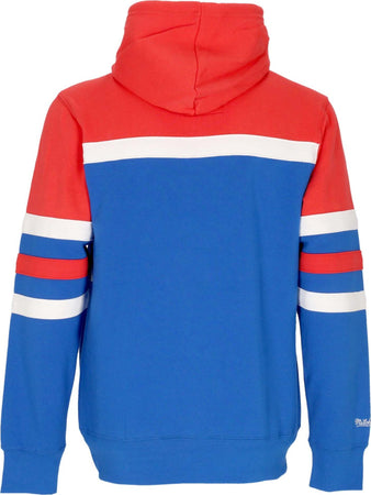 MITCHELL-&amp;-NESS-Felpa-Cappuccio-Uomo-Nba-Head-Coach-Hoodie-Loscli-Original-Team-Colors-da-uomo