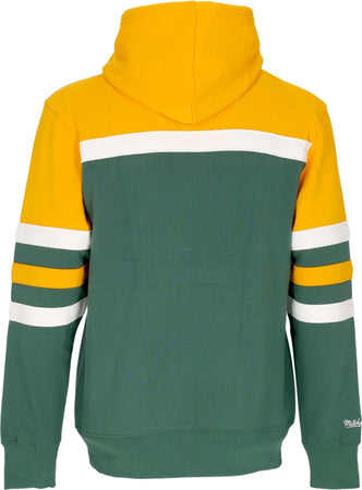 MITCHELL-&amp;-NESS-Felpa-Cappuccio-Uomo-Nba-Head-Coach-Hoodie-Seasup-Original-Team-Colors-da-uomo