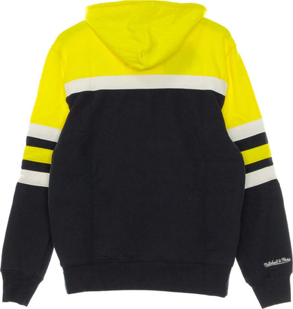 MITCHELL-&amp;-NESS-Felpa-Cappuccio-Uomo-Nba-Head-Coach-Hoody-Hardwood-Classics-Indpac-Original-Team-Colors-da-uomo