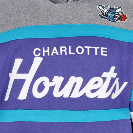 MITCHELL-&amp;-NESS-Felpa-Cappuccio-Uomo-Nba-Headcoach-Hoodie-Hardwood-Classics-Chahor-Dark-Purple-da-uomo