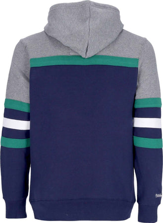 MITCHELL-&amp;-NESS-Felpa-Cappuccio-Uomo-Nba-Headcoach-Hoodie-Hardwood-Classics-Dalmav-Navy-da-uomo
