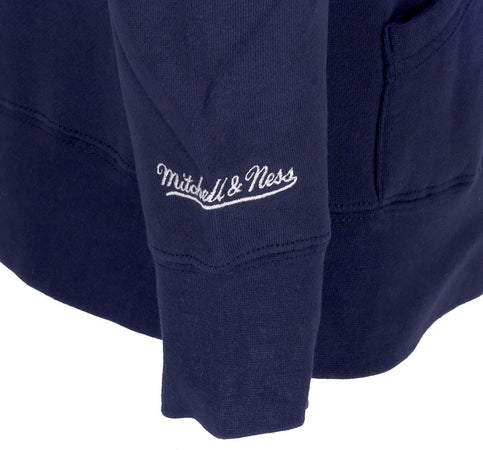 MITCHELL-&amp;-NESS-Felpa-Cappuccio-Uomo-Nba-Headcoach-Hoodie-Hardwood-Classics-Dalmav-Navy-da-uomo