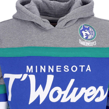 MITCHELL-&amp;-NESS-Felpa-Cappuccio-Uomo-Nba-Headcoach-Hoodie-Hardwood-Classics-Mintim-Royal-da-uomo