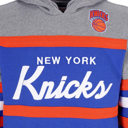 MITCHELL-&amp;-NESS-Felpa-Cappuccio-Uomo-Nba-Headcoach-Hoodie-Hardwood-Classics-Neykni-Royal-da-uomo