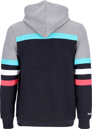 MITCHELL-&amp;-NESS-Felpa-Cappuccio-Uomo-Nba-Headcoach-Hoodie-Hardwood-Classics-Saaspu-Black-da-uomo