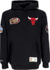 MITCHELL-&amp;-NESS-Felpa-Cappuccio-Uomo-Nba-Hometown-Fleece-Hoodie-Chibul-Black-da-uomo