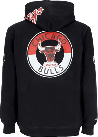 MITCHELL-&amp;-NESS-Felpa-Cappuccio-Uomo-Nba-Hometown-Fleece-Hoodie-Chibul-Black-da-uomo