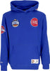 MITCHELL-&amp;-NESS-Felpa-Cappuccio-Uomo-Nba-Hometown-Fleece-Hoodie-Detpis-Royal-da-uomo