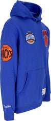 MITCHELL-&-NESS-Felpa-Cappuccio-Uomo-Nba-Hometown-Fleece-Hoodie-Neykni-Royal-da-uomo