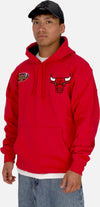MITCHELL-&-NESS-Felpa-Cappuccio-Uomo-Nba-Premium-Fleece-Vintage-Logo-Hoodie-Dennis-Rodman-Chibul-Scarlet-da-uomo