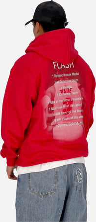 MITCHELL-&amp;-NESS-Felpa-Cappuccio-Uomo-Nba-Premium-Fleece-Vintage-Logo-Hoodie-Dwyane-Wade-Miahea-Scarlet-da-uomo