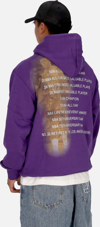 MITCHELL-&amp;-NESS-Felpa-Cappuccio-Uomo-Nba-Premium-Fleece-Vintage-Logo-Hoodie-Ervin-Johnson-Loslak-Purple-da-uomo