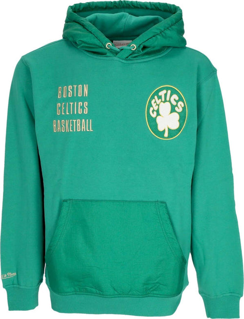 MITCHELL-&-NESS-Felpa-Cappuccio-Uomo-Nba-Team-Og-2.0-Fleece-Hoodie-Vintage-Logo-Boscel-Original-Team-Colors-da-uomo