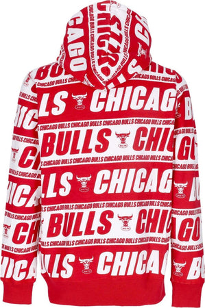 MITCHELL-&amp;-NESS-Felpa-Cappuccio-Uomo-Nba-Teamwrap-Hoodie-Hardwood-Classics-Chibul-Red-da-uomo