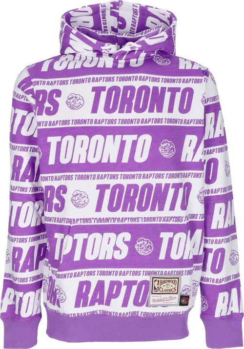 MITCHELL-&-NESS-Felpa-Cappuccio-Uomo-Nba-Teamwrap-Hoodie-Hardwood-Classics-Torrap-Purple-da-uomo