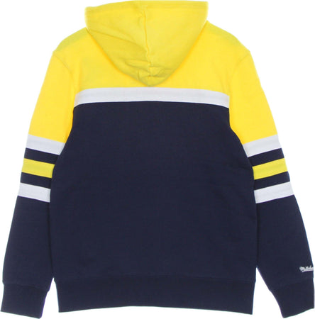 MITCHELL-&amp;-NESS-Felpa-Cappuccio-Uomo-Ncaa-Head-Coach-Hoodie-Msuspa-Navy/yellow-da-uomo