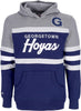 MITCHELL-&amp;-NESS-Felpa-Cappuccio-Uomo-Ncaa-Headcoach-Hoodie-Geohoy-Navy-da-uomo
