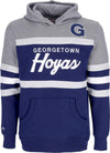 MITCHELL-&-NESS-Felpa-Cappuccio-Uomo-Ncaa-Headcoach-Hoodie-Geohoy-Navy-da-uomo