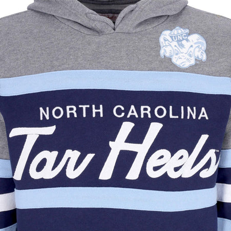 MITCHELL-&amp;-NESS-Felpa-Cappuccio-Uomo-Ncaa-Headcoach-Hoodie-Unchee-Navy-da-uomo