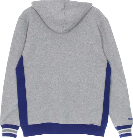 MITCHELL-&amp;-NESS-Felpa-Cappuccio-Uomo-Ncaa-Pinnacle-Heavyweight-Fleece-Hoodie-Dukdev-Royal/grey-da-uomo