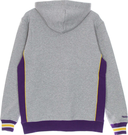 MITCHELL-&amp;-NESS-Felpa-Cappuccio-Uomo-Ncaa-Pinnacle-Heavyweight-Fleece-Hoodie-Loutig-Purple/yellow-da-uomo